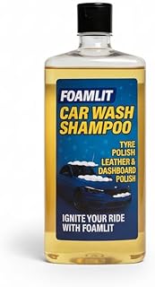 FOAMLIT Car Wash Shampoo, Professional Auto Cleaning Solution, Car Wash Cleaner Shampoo, Car Care Accessories Items, 1 Ltr