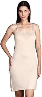 Shoppy Villa Women's Full Slip Dress - Spaghetti Strap Long Inner Undergarment Nightwear, Knee-Length Spaghetti Slip for Dresses & Loungewear - Free Size