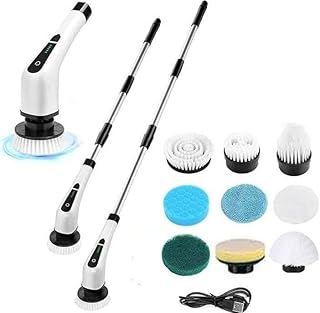 9 in 1 Cordless Electric Spin Scrubber Cleaning Brush Scrubber for Cleaning Electric Mop | Floor Cleaning Bathroom Cleang Machine (Multi)