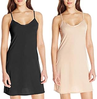 Women's Polycotton Camisole (SFH016_Black-Beige_Free Size_Pack of 2)