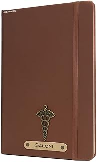 AICA Personalized Name & Charm Leather HardCover Diary (Dark Brown) Daily Diaries for Mens |Gifts For Boys |Diwali Gifting Items | Diwali gift| Journal | Diwali gifts for Family and Friends