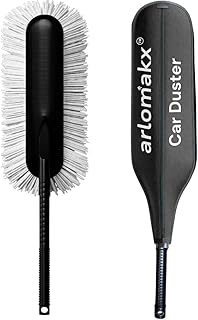 Car Duster Microfiber Brush | Premium Car Duster | Car Cleaning Brush Exterior | Wax Infused | Scratch-Free & Reusable Accessories for Car & Bike