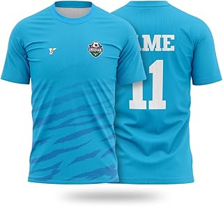 IND Team Football Jersey Blue Edition Season (2023-24) Customized and Personalized with Your Name and Number, Ideal for Sportswear, Activewear & Athletic Clothing for Football Players