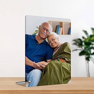 Square Personalized 5 mm Premium Imported Acrylic Photo Prints for Home Decor, Gifting, Office Decor, Showroom Display Tabletop (4x6 inch), Transparent