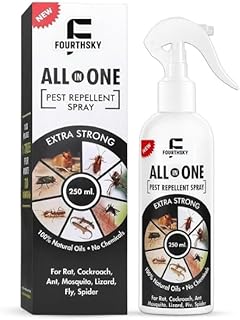 All in One Pest Repellent Spray 220 ml | Herbal Extra Strong Multi-Purpose Insect & Rodent Control for Rats, Cockroaches, Ants, Mosquitoes, Lizards, Flies & Spiders | 100% Result