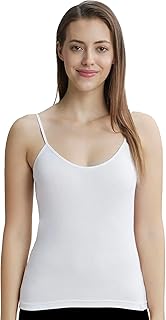 1487 Women's Super Combed Cotton Rib Camisole with Adjustable Straps and Stay Fresh Treatment