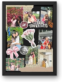 Customized Collage Photo Frame for Wall | Upload 14 Photos | Personalized Photo frame Gift for Birthdays, Anniversaries, Weddings, Couples | (A4 Size) (Design 3)