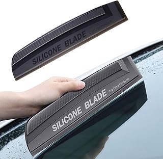 11.8 Inch Car Window Squeegee Wiper Cleaning Scraper Premium Silicone Blade Traceless Streak-Free Glass Wiper for Windshield, Mirror & Shower, Multipurpose Utility Tool for Cars, Homes