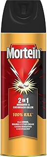 Mortein 200 ml - 2 in 1 Mosquito Killer & Cockroach Killer Spray | All Insect Killer | Lemon Fragrance | 100% Kill Guarantee | Mosquito Repellent, Mosquito Spray Aerosol