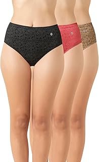 Women Cotton Printed Pack of 3 Hipster Panty - Anti Bacterial, Full Back Coverage (Colors & Prints May Vary)