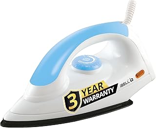 IBELL MAGIC 1000 Watts Dry Iron for Clothes with 3 Years Warranty, Non-Stick Soleplate, Adjustable Temperature Control, Shock Proof Body, Pilot Lamp Indicator, Compact and Lightweight Design