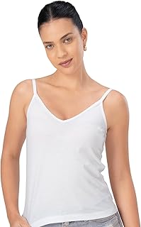 Women's Cotton Camisole Slip with Adjustable Straps | Soft Breathable Body Fit Cami Vest for Layering, Sleepwear Camisole Tank Top/Innerwear for Women - CAMI#L0824