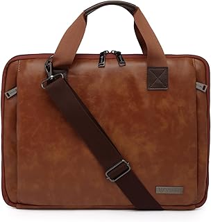 VISMIINTREND Customized Leather Laptop Bag Handbag for Men & Women|Briefcase,Messenger Handbag| Fits 13",14", 15.6" Macbook Laptops, Birthday Gift for Husband/Father,Stylish Corporate Diwali Gifts