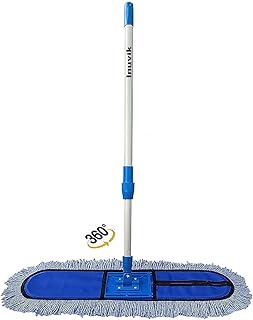 Inuvik Microfiber Wet & Dry Cotton Pad Floor Mop 75x14x6(18-Inch Head) with 4 Feet Telescopic handle Floor Cleaning Mop Home Office Hotels Hospitals(Set of 1)(18 INCH Full Set)