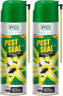 Pest Seal Multi-Pest Spray 400ml – Pack of 2 | Instant Pest Control for Cockroaches, Ants, Flies, Mosquitoes | Deep-Reach Nozzle | Pleasant Fragrance
