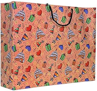 A&A Bags Printed Laminated Paper Bag (13 x 17 x 4-Inch) - Pack of 10