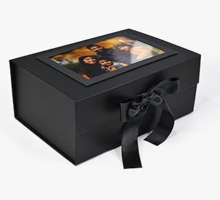 RBS® - Personalized Gift Boxes for Packaging (23 x 16 x 10cm) Gift Box Empty (1 Pack) Photo Frame Gift Hampers Holds Upto 5 kg Occasion Empty Gift Box for Packaging (Black Photo frame)