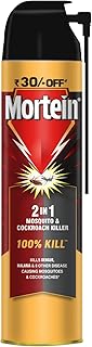 Mortein 2 In 1 Mosquito And Cockroach Killer Spray - 400Ml | Lemon Fragrance | 100% Kill Guarantee, Pack Of 1
