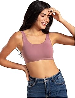 (NYB113 Non Padded & Non Wired Full Coverage Slip On Everyday Bra for Women & Girls | Wide Shoulder Straps for Support with Side Shaper Panel for Lift & Shape