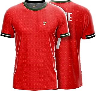 Portugall Authentic Home Jersey 2025 | Personalized with Custom Name & Number | Sizes for Kids, Men & Women Red