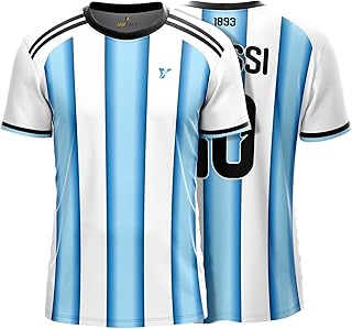 Argentina Home Football Jersey 2026 - White and Light Blue Custom Name & Number Print Fan Personalised T-Shirt Sizes for Kids 2Y to Adults 4XL Half & Full Sleeves Customization