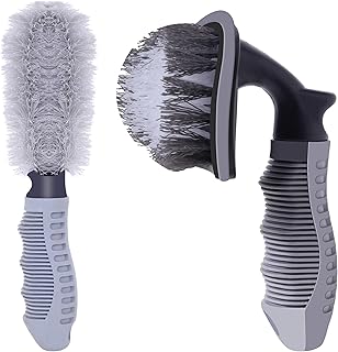 Autofy Rim Tyre Cleaner Brush [**Pack of 2**] Car Cleaning Brush for Rim Cleaning Liquid Nylon Bristles Car Microfiber Duster Tire Rubber Car Accessories