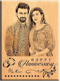 Anniversary Gift For Couple Special Personalized Engraved Photo Frame For Parents | Wife | Husband | Just Married - 5x4