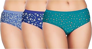 Amor Women Panties Cotton - Pack of 3 | Soft Breathable Stretchable Printed Innerwear for Daily Comfort | Hipster Style Smooth Fit Skin-Friendly Fabric | Comfortable Underwear