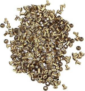 Tubular Rivets, Standard Round Holes Easy Installation Exquisitely Beautiful DIY Leather Rivets for Clothing Customization! (2.3x4.5x4.3mm)
