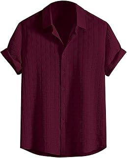 Leriya Fashion Men's Formal Button Down Shirt – Slim Fit Office Wear Shirt for Men | Textured Short Sleeve Polycotton | Business & Meeting Ready (Available in Plus Size and Combo Pack of 2)