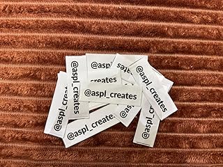 Jaksh Collection Personalized Name Labels for Clothing | Writable & Durable Fabric Stickers | DIY Sew-On Labels for Clothes, School Uniforms, Handmade Garments & Craft - 50 pcs, White