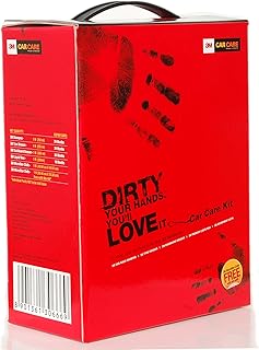 3M Small Car Care Kit | Car Shampoo | Tyre Dresser | Dashboard Dresser | Liquid Wax | Microfiber Cloth (All in One)