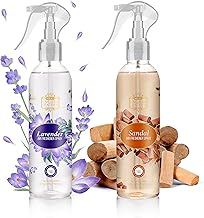 Next Care English Leather Air Room Freshener Spray 200ml Each (LAVENDER+SANDAL) for HOME,BATHROOM,OFFICE & CAR | Long Lasting Fragrance Without Gas