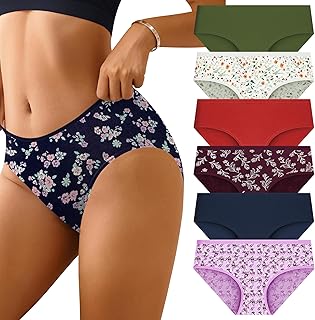 Cotton Plus Size Underwear Full Coverage Regular Innerwear Panty Set for Women and Teenage Girls Hipster Brief for Daily Use Combo (Pack of Any Random Colours and Prints) Multicolour